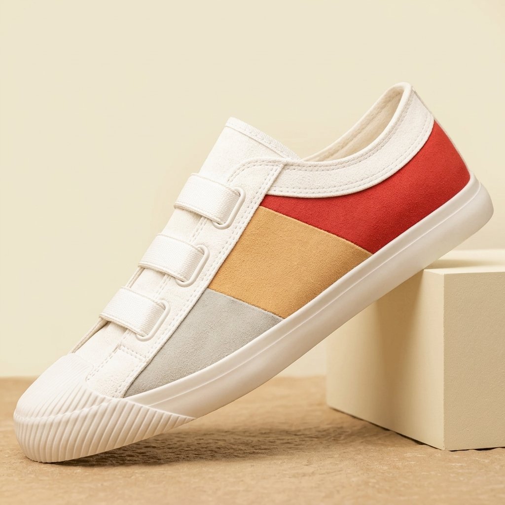 Sneaker Damen mit strukturiertem Schnitt und praktischen Riemen - J&B - 14 - Jasminaboutique.com