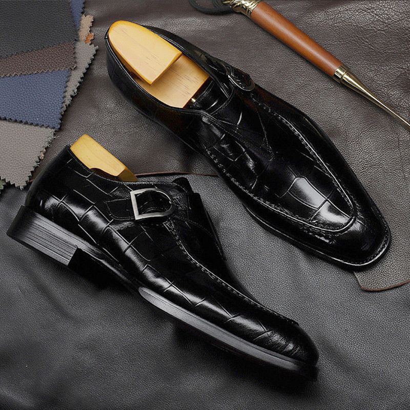 Elegante Herrenschuhe mit quadratischer Zehenpartie und schmalem Schnitt - J&B - 1 - Jasminaboutique.com