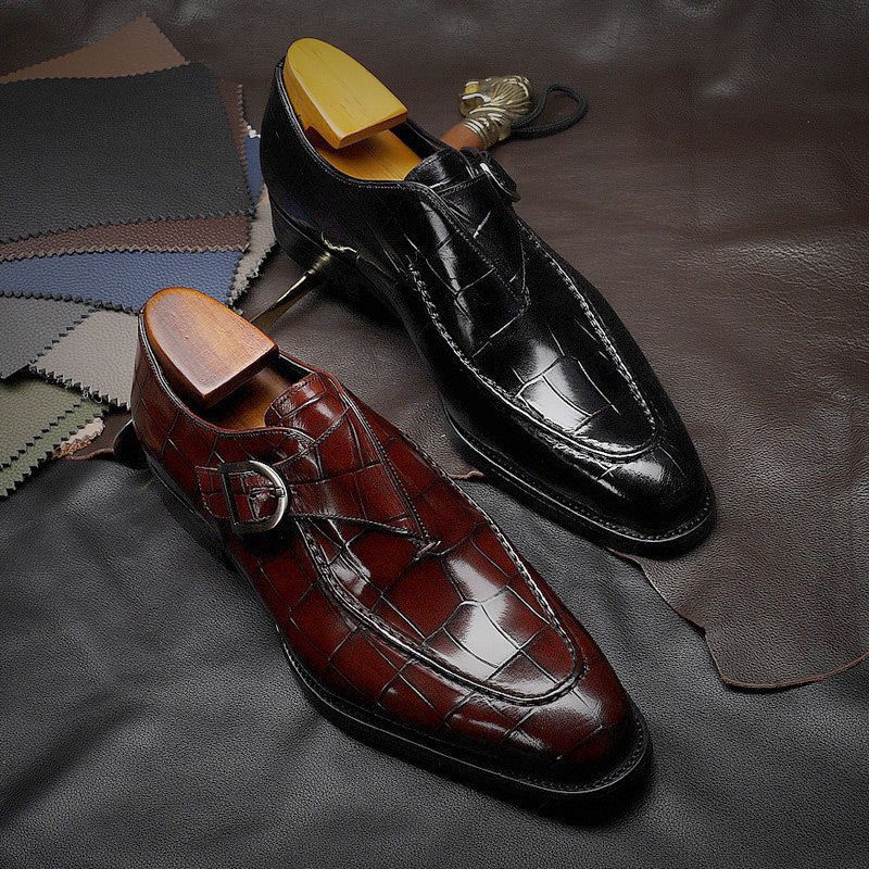 Elegante Herrenschuhe mit quadratischer Zehenpartie und schmalem Schnitt - J&B - 2 - Jasminaboutique.com