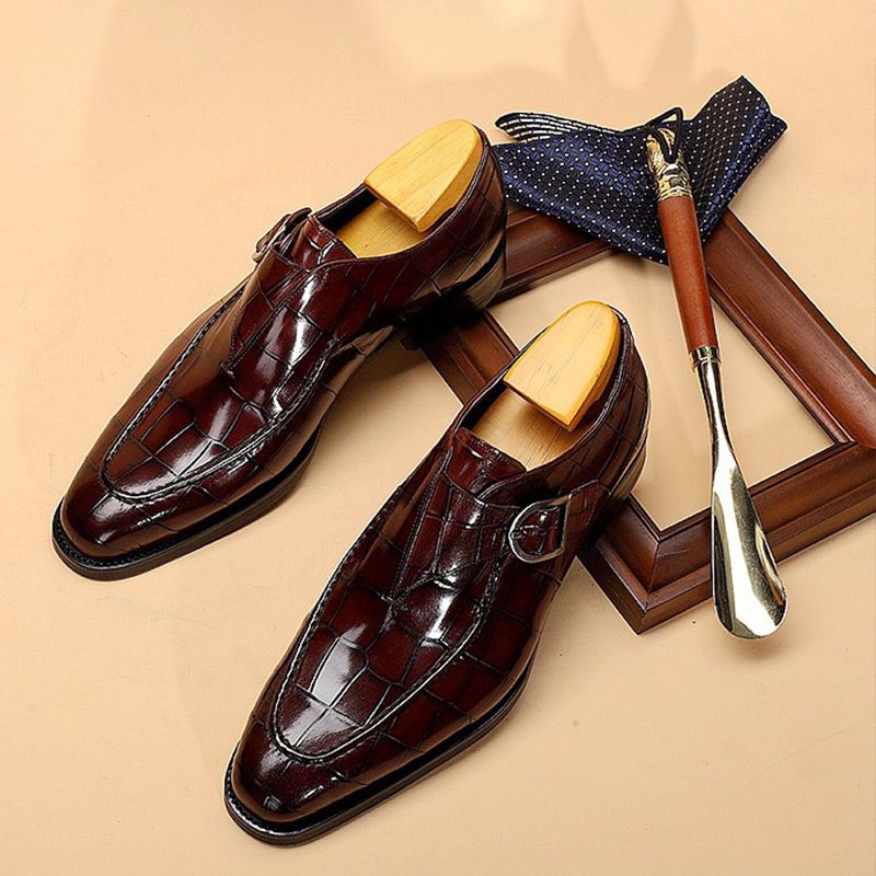 Elegante Herrenschuhe mit quadratischer Zehenpartie und schmalem Schnitt - J&B - 3 - Jasminaboutique.com