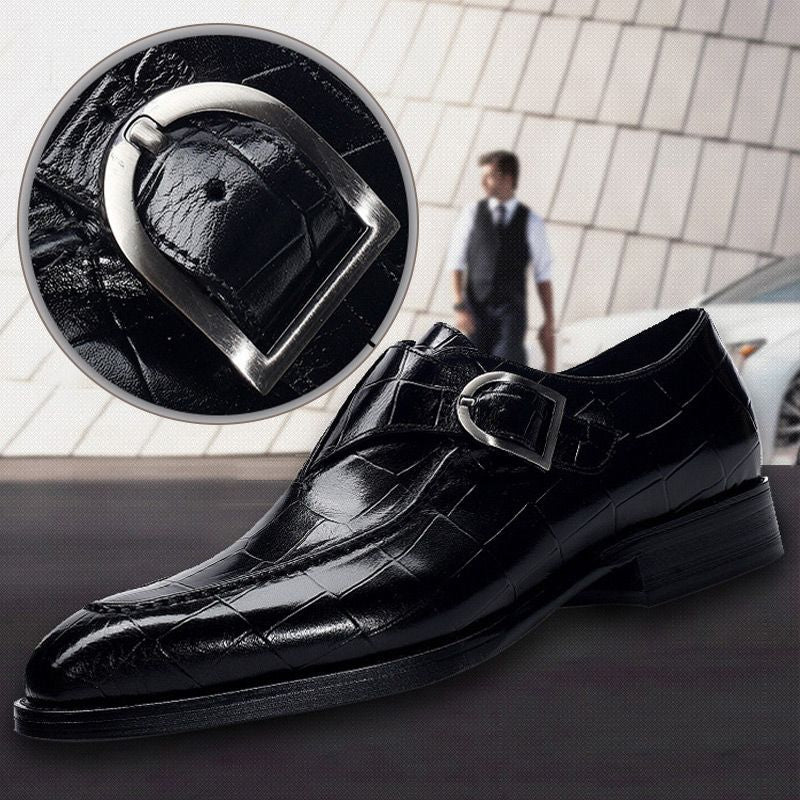 Elegante Herrenschuhe mit quadratischer Zehenpartie und schmalem Schnitt - J&B - 4 - Jasminaboutique.com