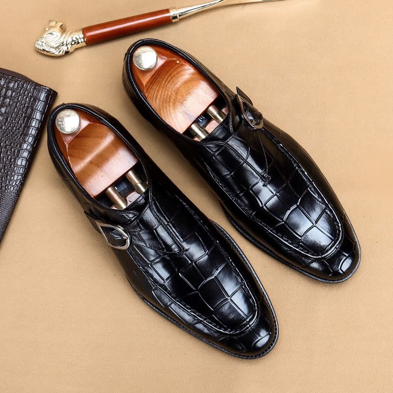 Elegante Herrenschuhe mit quadratischer Zehenpartie und schmalem Schnitt - J&B - 6 - Jasminaboutique.com