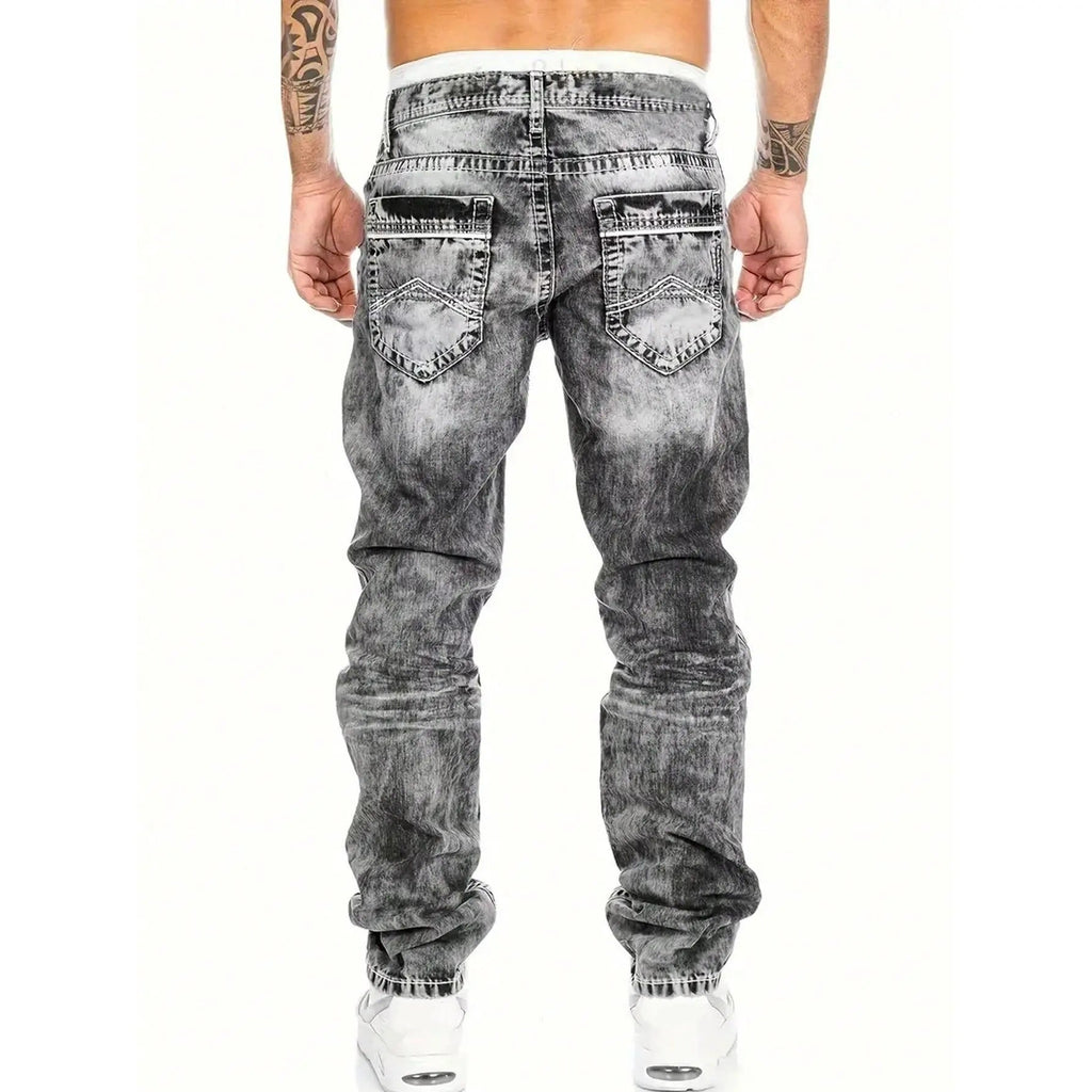 Jeans Herren mit geradem Bein und lässigem Schnitt - J&B - 2 - Jasminaboutique.com