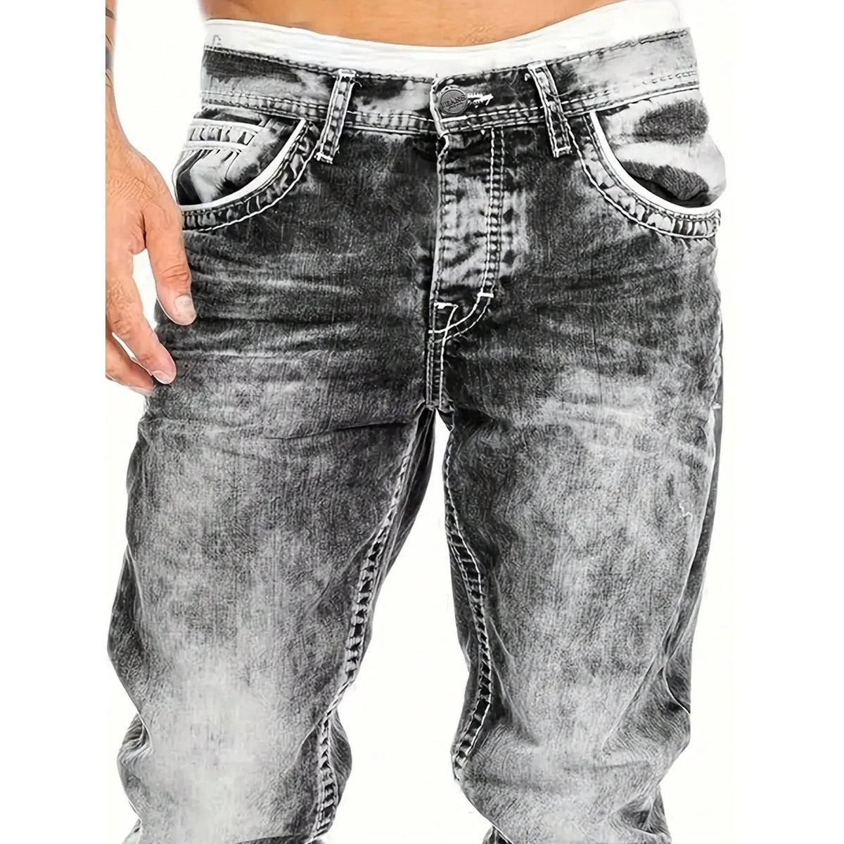Jeans Herren mit geradem Bein und lässigem Schnitt - J&B - 3 - Jasminaboutique.com