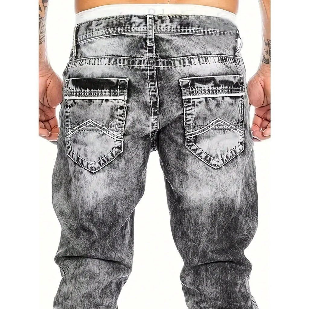 Jeans Herren mit geradem Bein und lässigem Schnitt - J&B - 4 - Jasminaboutique.com