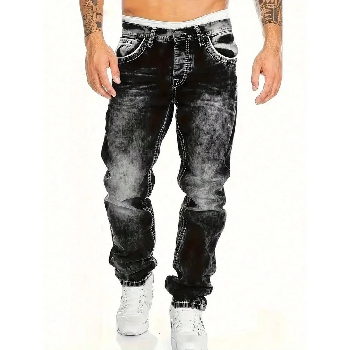 Jeans Herren mit geradem Bein und lässigem Schnitt - J&B - 6 - Jasminaboutique.com
