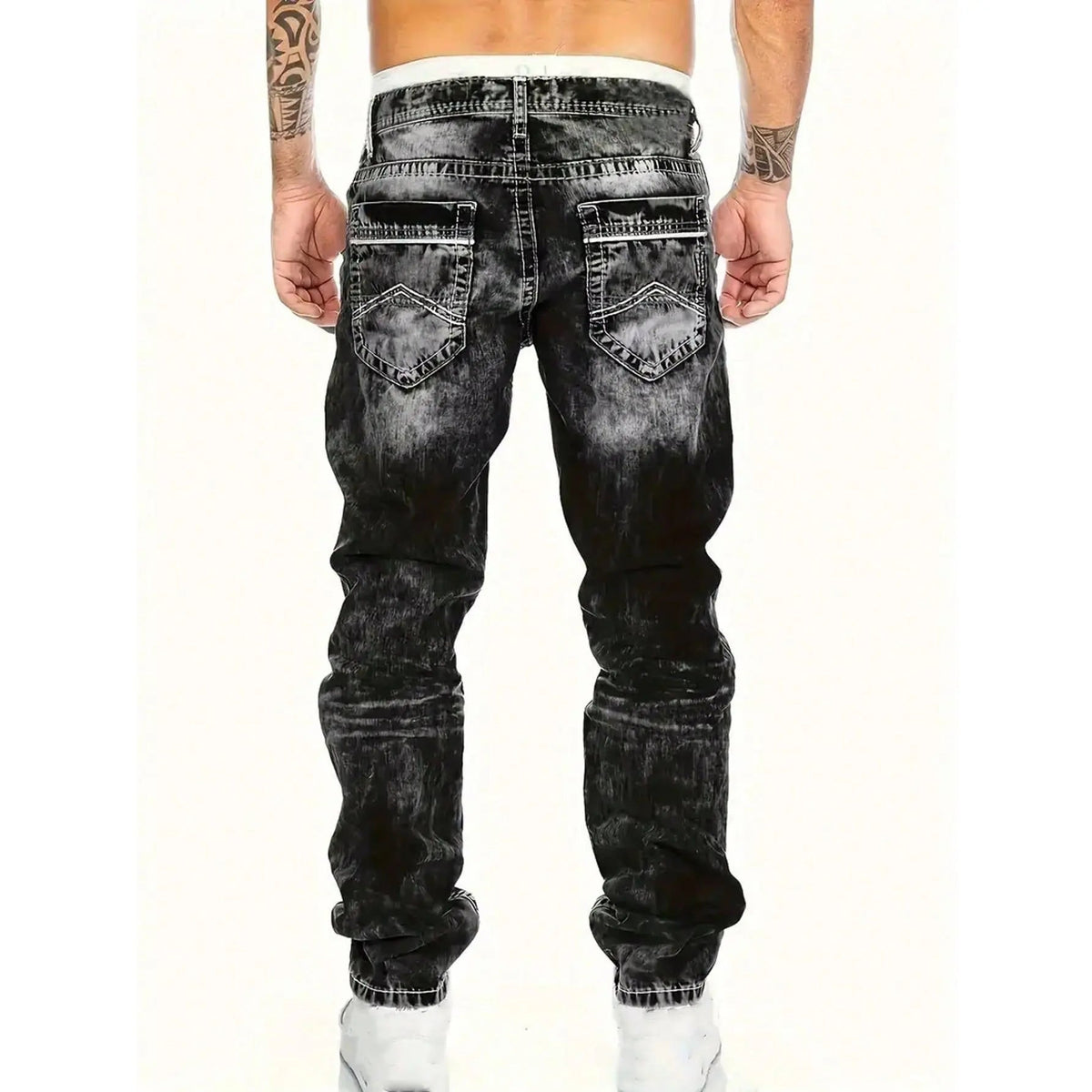 Jeans Herren mit geradem Bein und lässigem Schnitt - J&B - 7 - Jasminaboutique.com