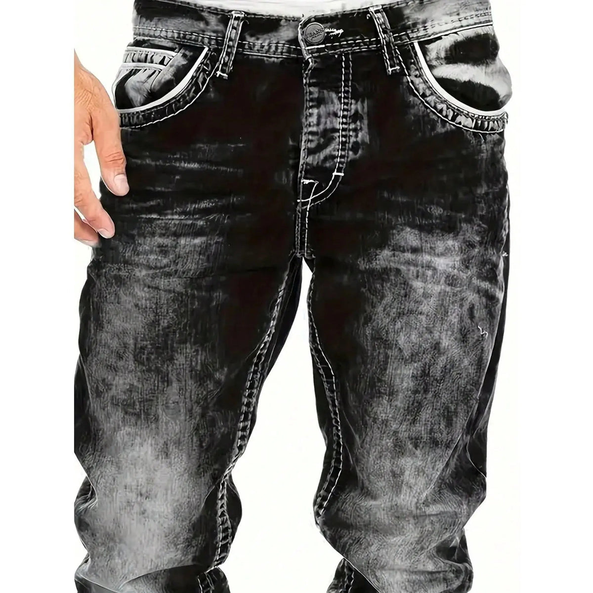 Jeans Herren mit geradem Bein und lässigem Schnitt - J&B - 8 - Jasminaboutique.com