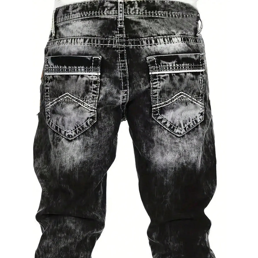 Jeans Herren mit geradem Bein und lässigem Schnitt - J&B - 9 - Jasminaboutique.com