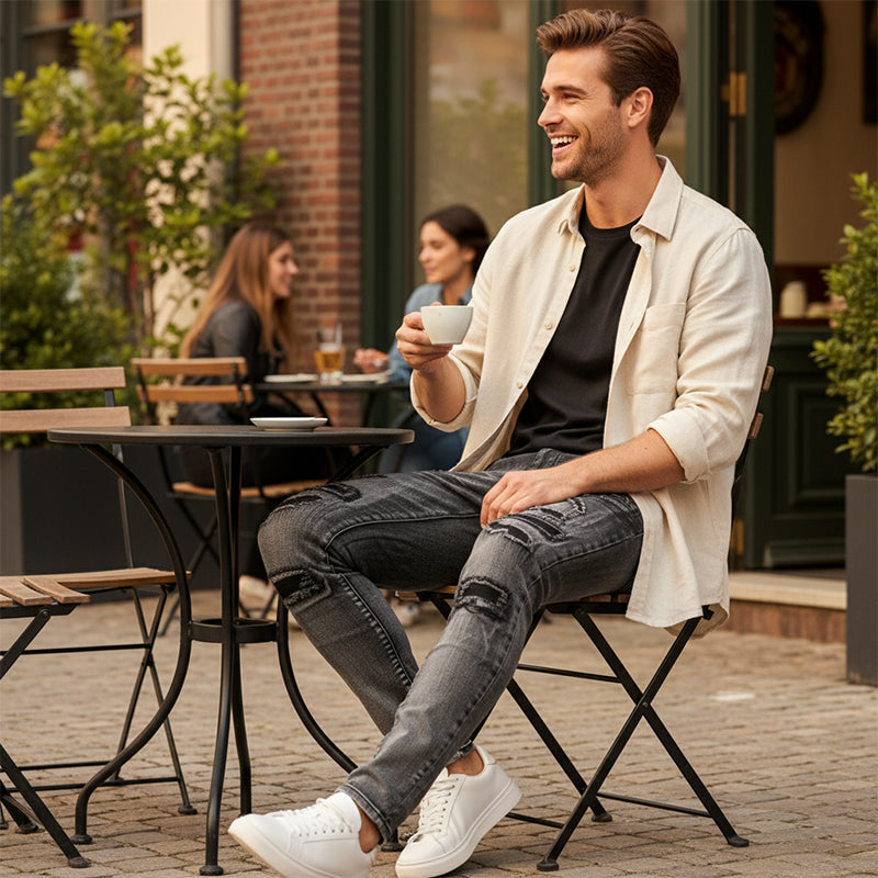 Herren Slim-Fit Destroyed Jeans mit modernem Schnitt - J&B - 3 - Jasminaboutique.com