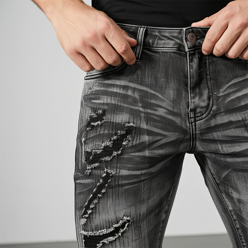 Herren Slim-Fit Destroyed Jeans mit modernem Schnitt - J&B - 6 - Jasminaboutique.com