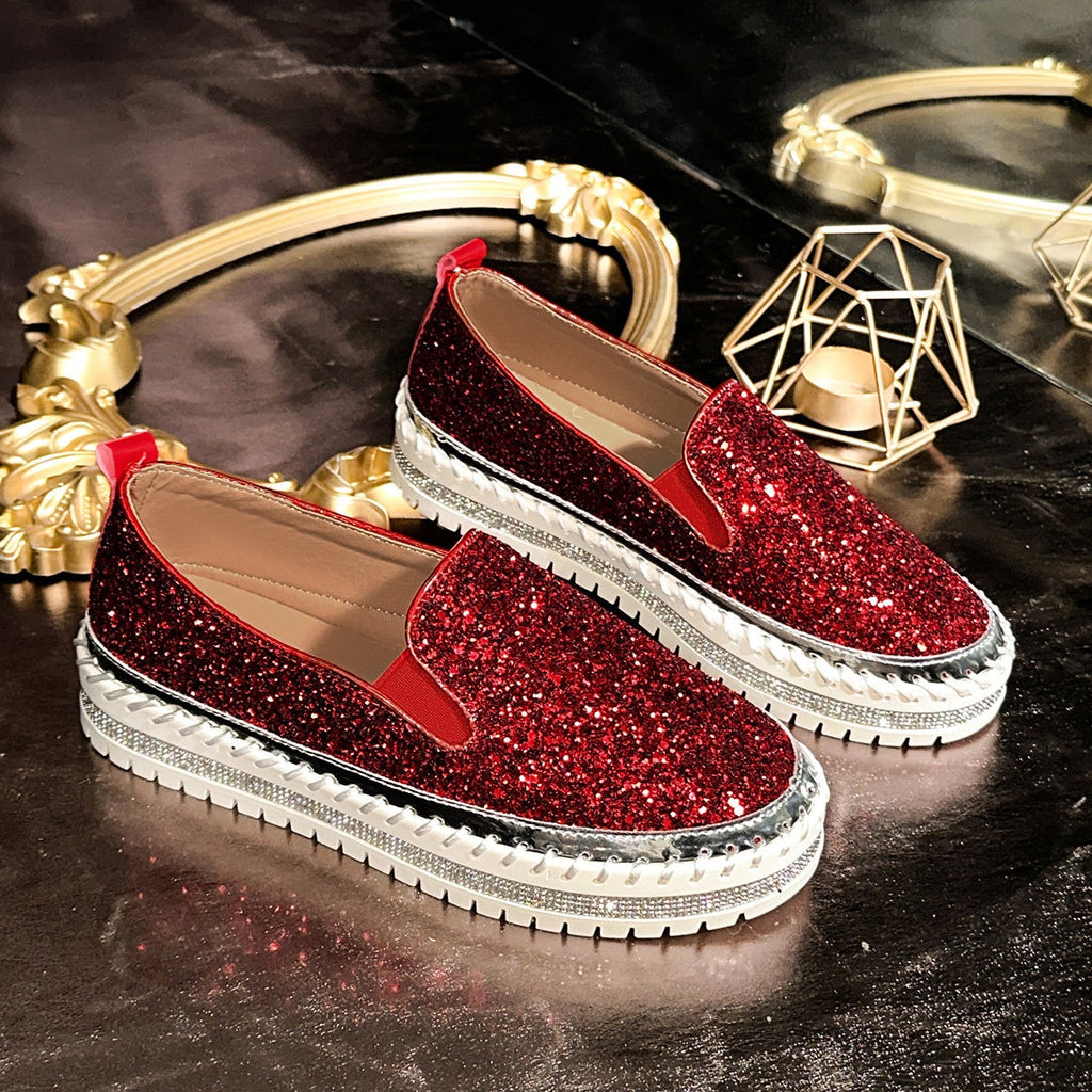 Damen Slip-On Schuhe mit Glitzer-Detail - J&B - 12 - Jasminaboutique.com