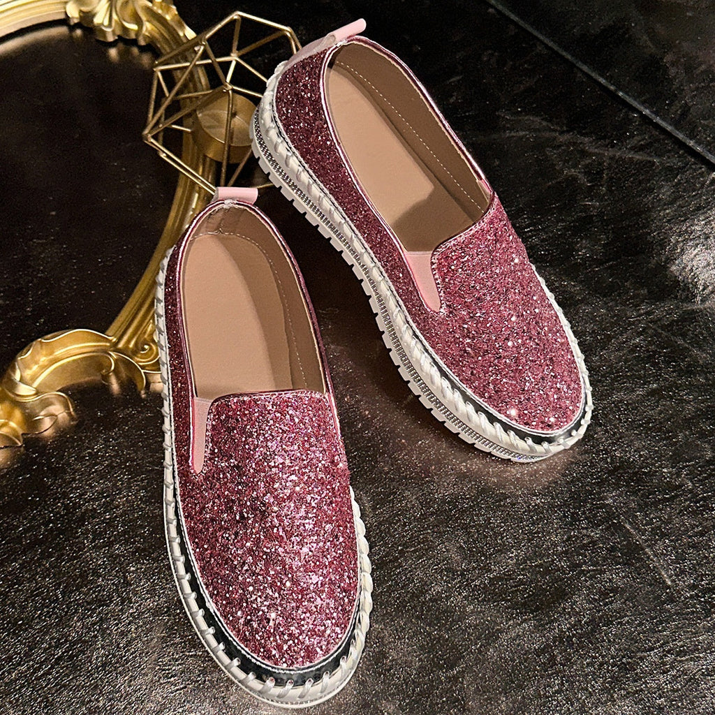 Damen Slip-On Schuhe mit Glitzer-Detail - J&B - 14 - Jasminaboutique.com
