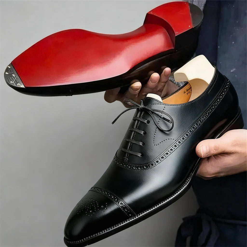 Elegante Schnürschuhe Herren mit Cap-Toe Design - J&B - 1 - Jasminaboutique.com