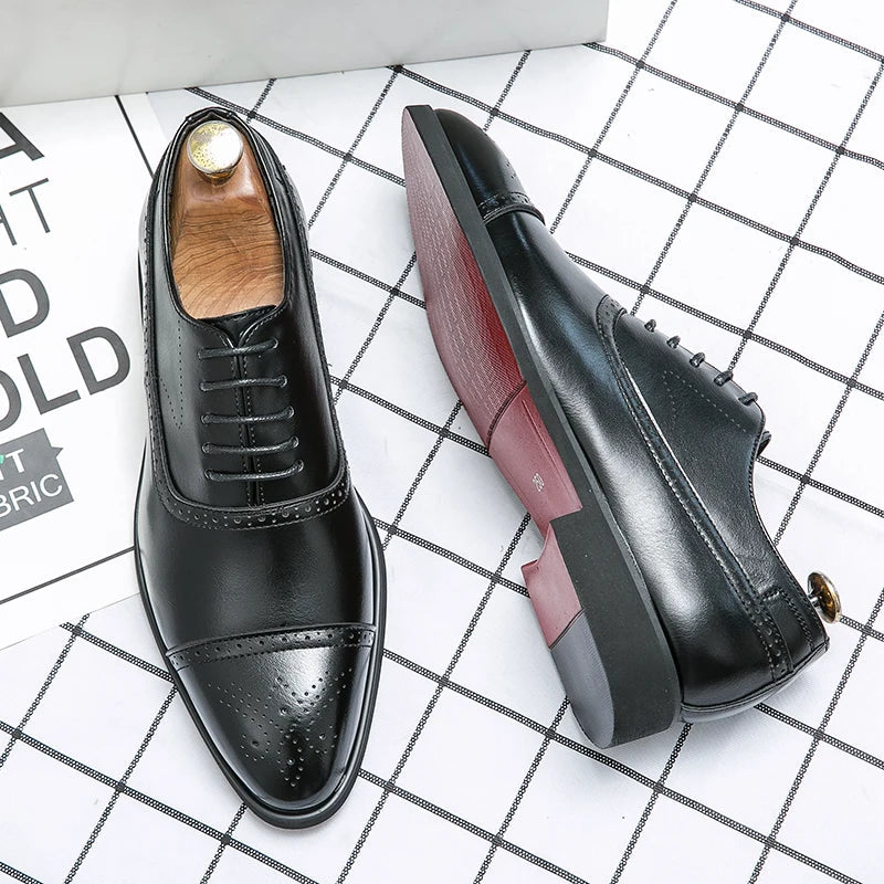 Elegante Schnürschuhe Herren mit Cap-Toe Design - J&B - 2 - Jasminaboutique.com