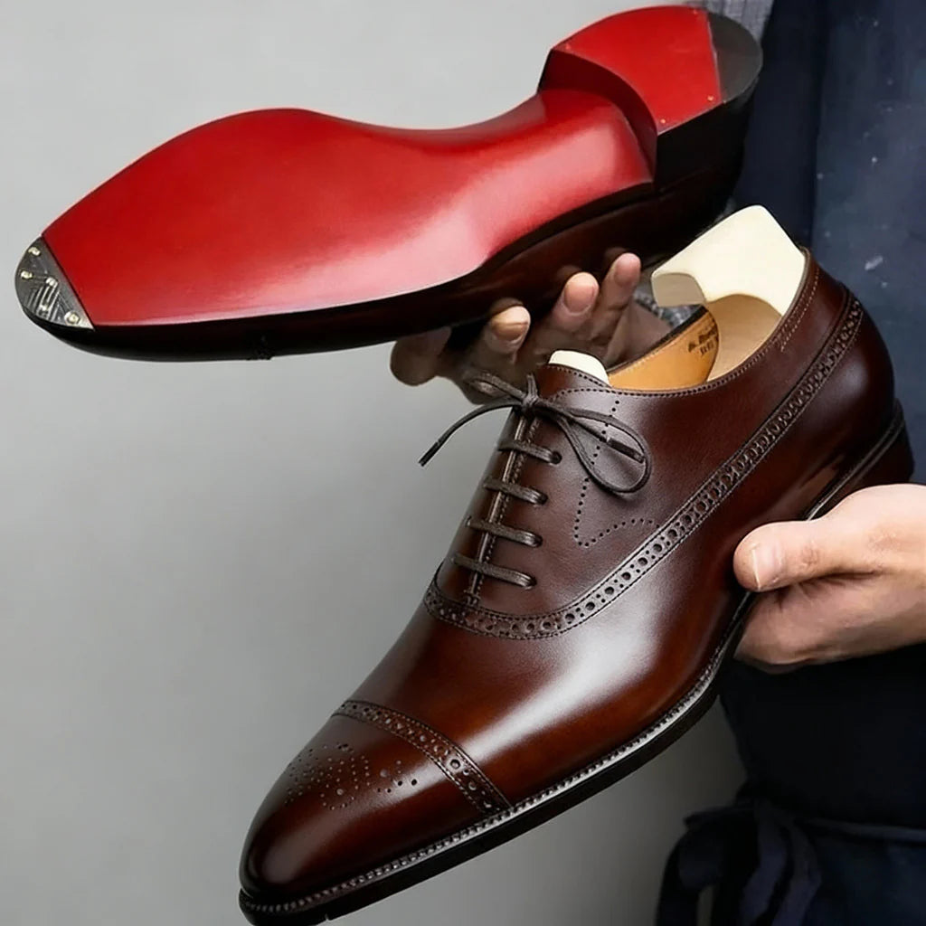 Elegante Schnürschuhe Herren mit Cap-Toe Design - J&B - 3 - Jasminaboutique.com