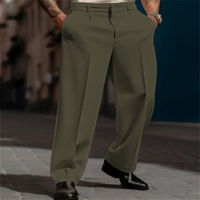 Herren-Hose mit Bundfalten und weitem Bein – Lässiger Schnitt für höchsten Tragekomfort - J&B - 8 - Jasminaboutique.com