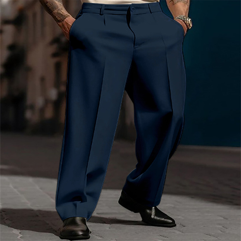 Herren-Hose mit Bundfalten und weitem Bein – Lässiger Schnitt für höchsten Tragekomfort - J&B - 9 - Jasminaboutique.com