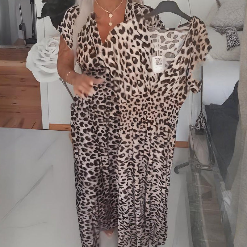 Maxikleid Damen mit tiefem V-Ausschnitt und fließendem Schnitt - J&B - 3 - Jasminaboutique.com