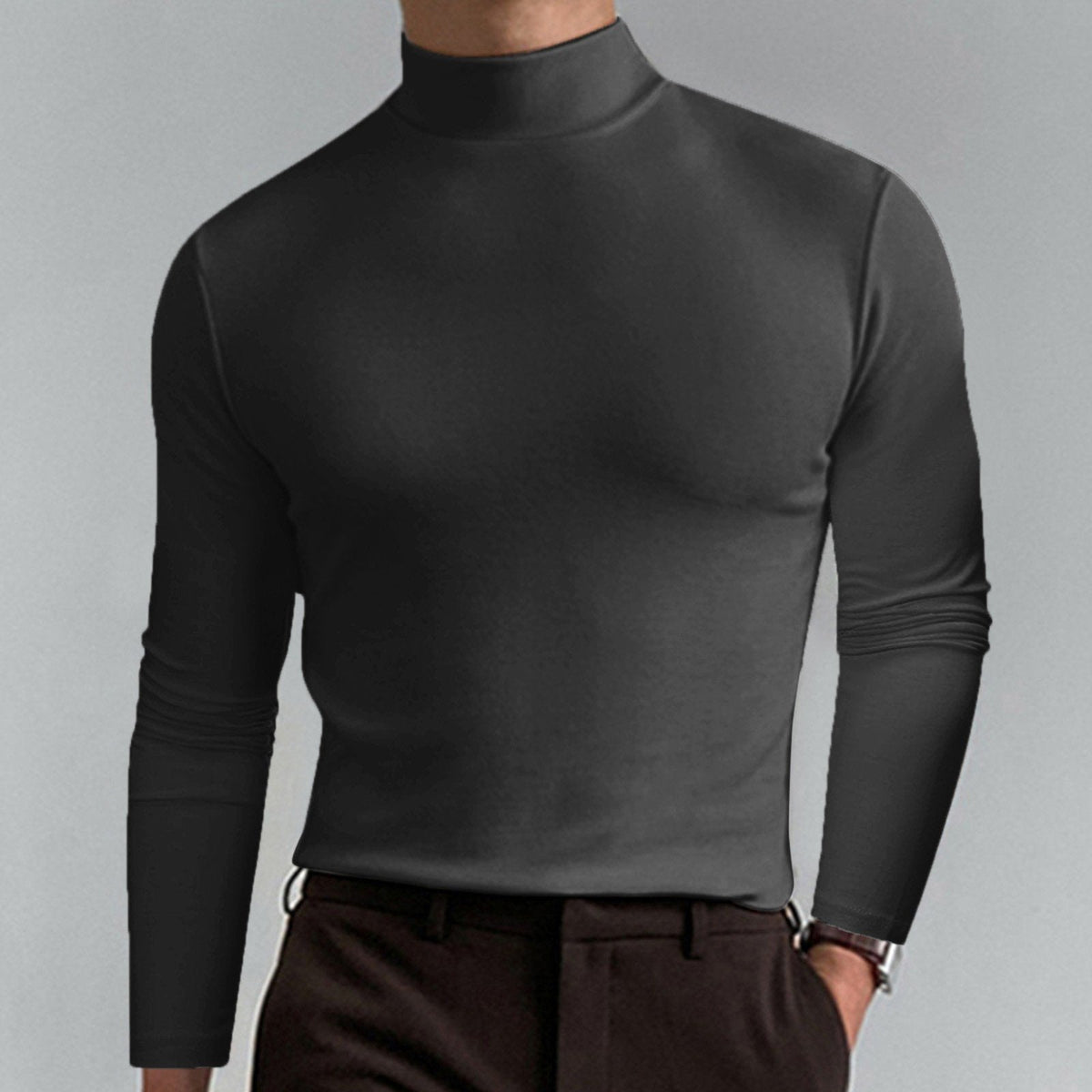 Pullover Herren mit Stehkragen - Slim Fit und moderner Schnitt - J&B - 4 - Jasminaboutique.com