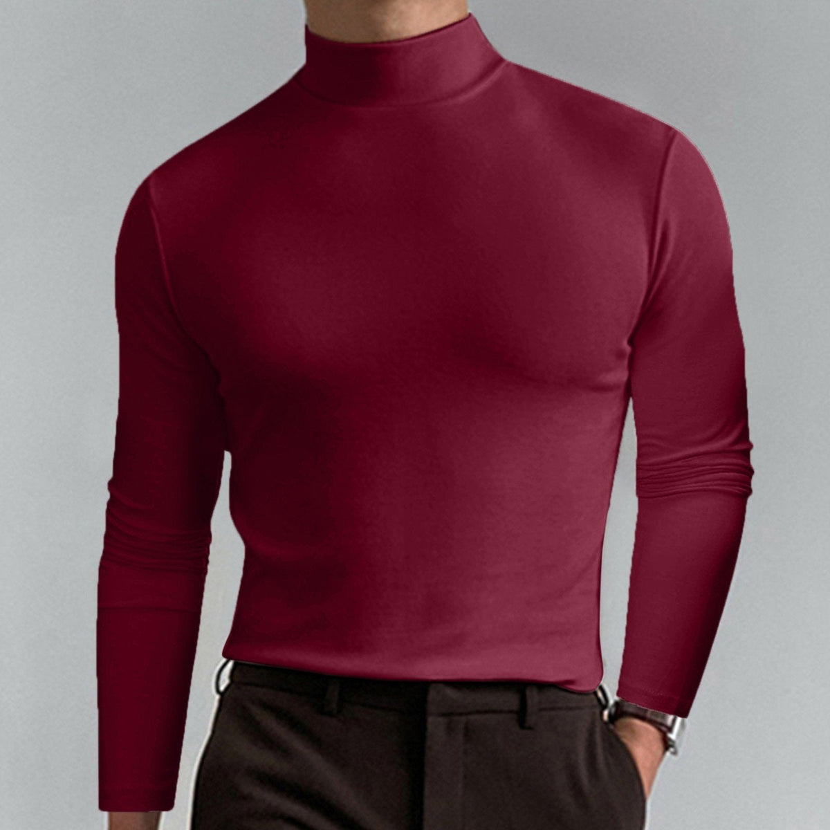 Pullover Herren mit Stehkragen - Slim Fit und moderner Schnitt - J&B - 6 - Jasminaboutique.com