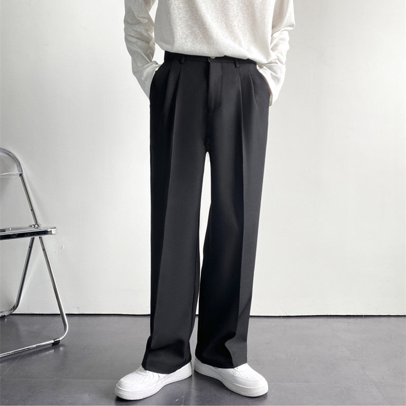 Herren Anzughose mit geradem Schnitt und Falten - J&B - 1 - Jasminaboutique.com