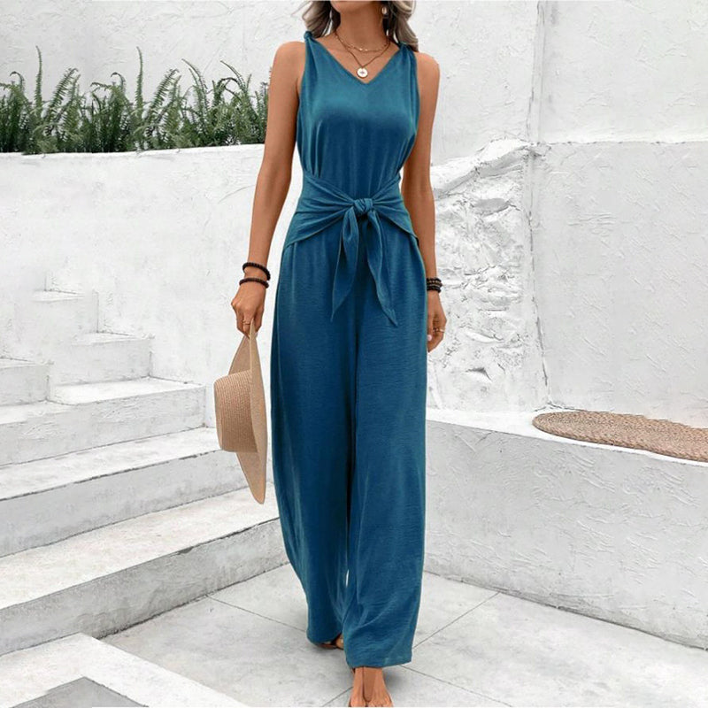 Jumpsuit Damen mit Taillenbindeband und lässigem Schnitt - J&B - 9 - Jasminaboutique.com