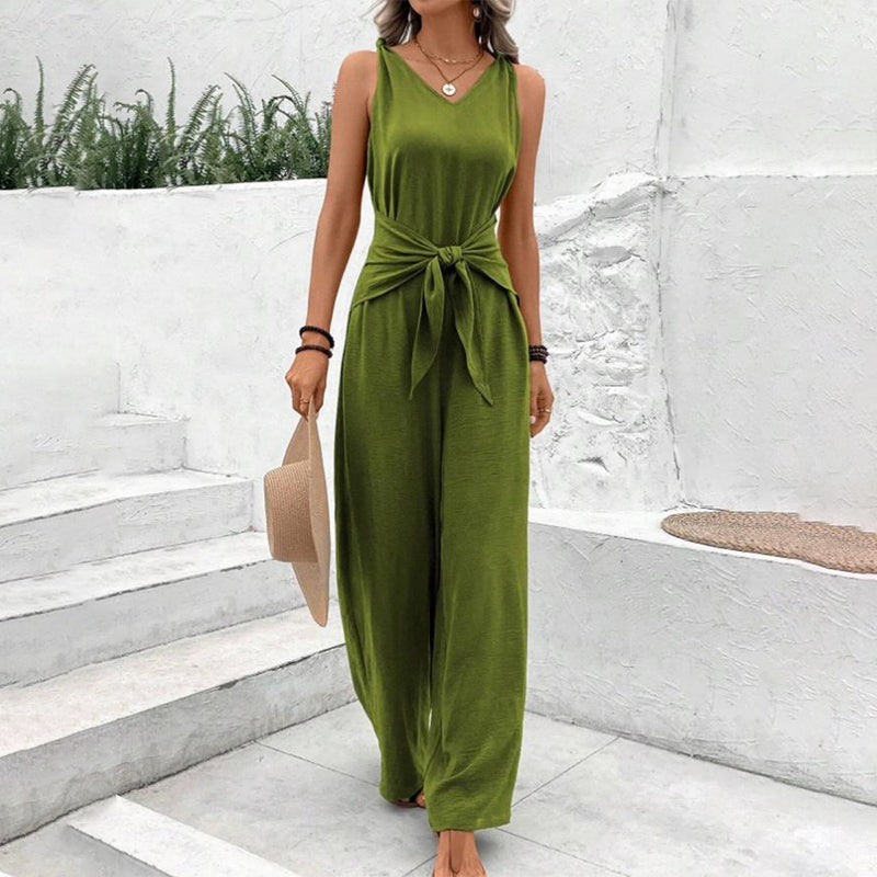 Jumpsuit Damen mit Taillenbindeband und lässigem Schnitt - J&B - 10 - Jasminaboutique.com