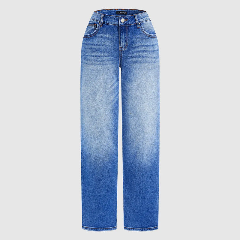 Jeans Damen mit weitem Bein und lockerer Passform - J&B - 11 - Jasminaboutique.com