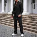 Herren 2-teiliges Waffle-Set – Entspannte Passform mit praktischen Details - J&B - 8 - Jasminaboutique.com