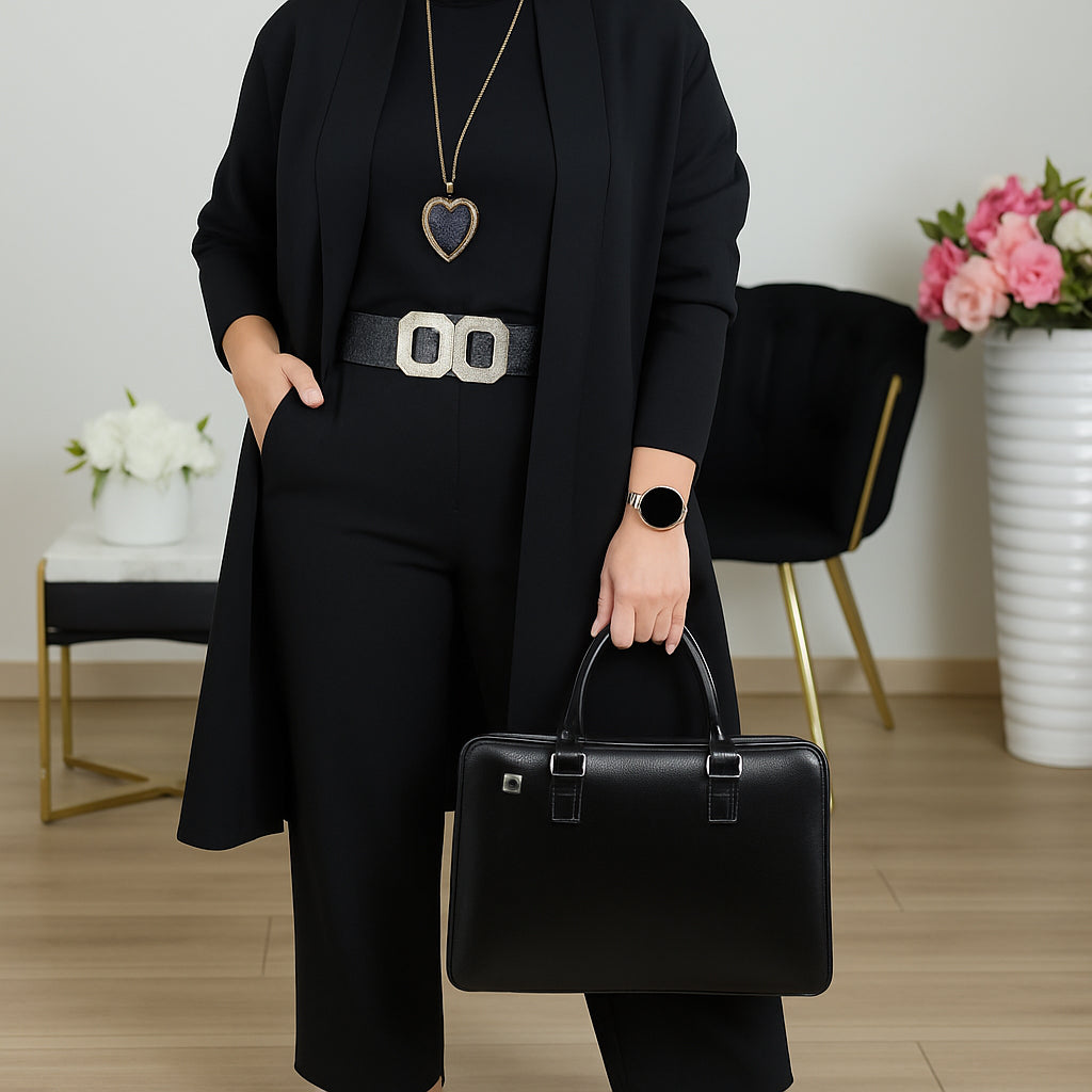 Damen Outfit mit Cardigan und weitem Hosen - J&B - 4 - Jasminaboutique.com