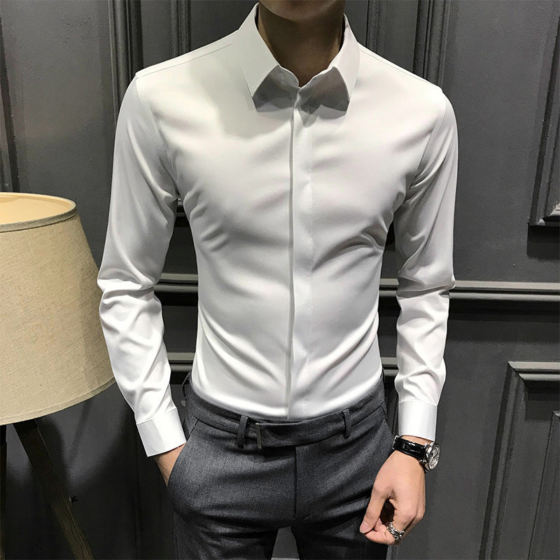 Herren Button-Down-Hemd mit schmalem Schnitt und pflegeleichtem Design - J&B - 1 - Jasminaboutique.com