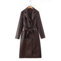 Damen Trenchcoat mit doppelreihiger Knopfleiste und Taillengürtel - J&B - 3 - Jasminaboutique.com