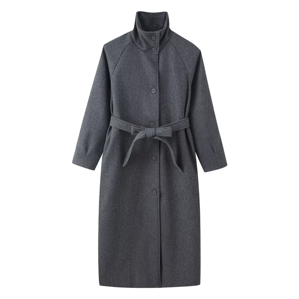 Damen Mantel mit Stehkragen und Raglanärmeln - J&B - 2 - Jasminaboutique.com
