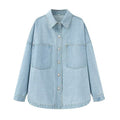 Damen Oversize Hemdjacke im Boxy-Schnitt mit Brusttaschen - J&B - 7 - Jasminaboutique.com