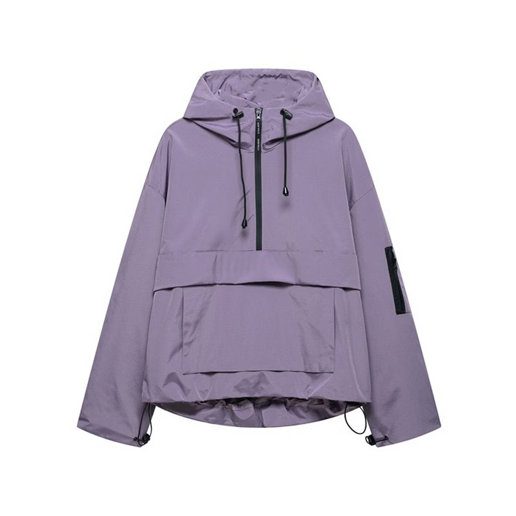 Damen Oversize Anorak mit Kapuze und Kängurutasche - J&B - 10 - Jasminaboutique.com
