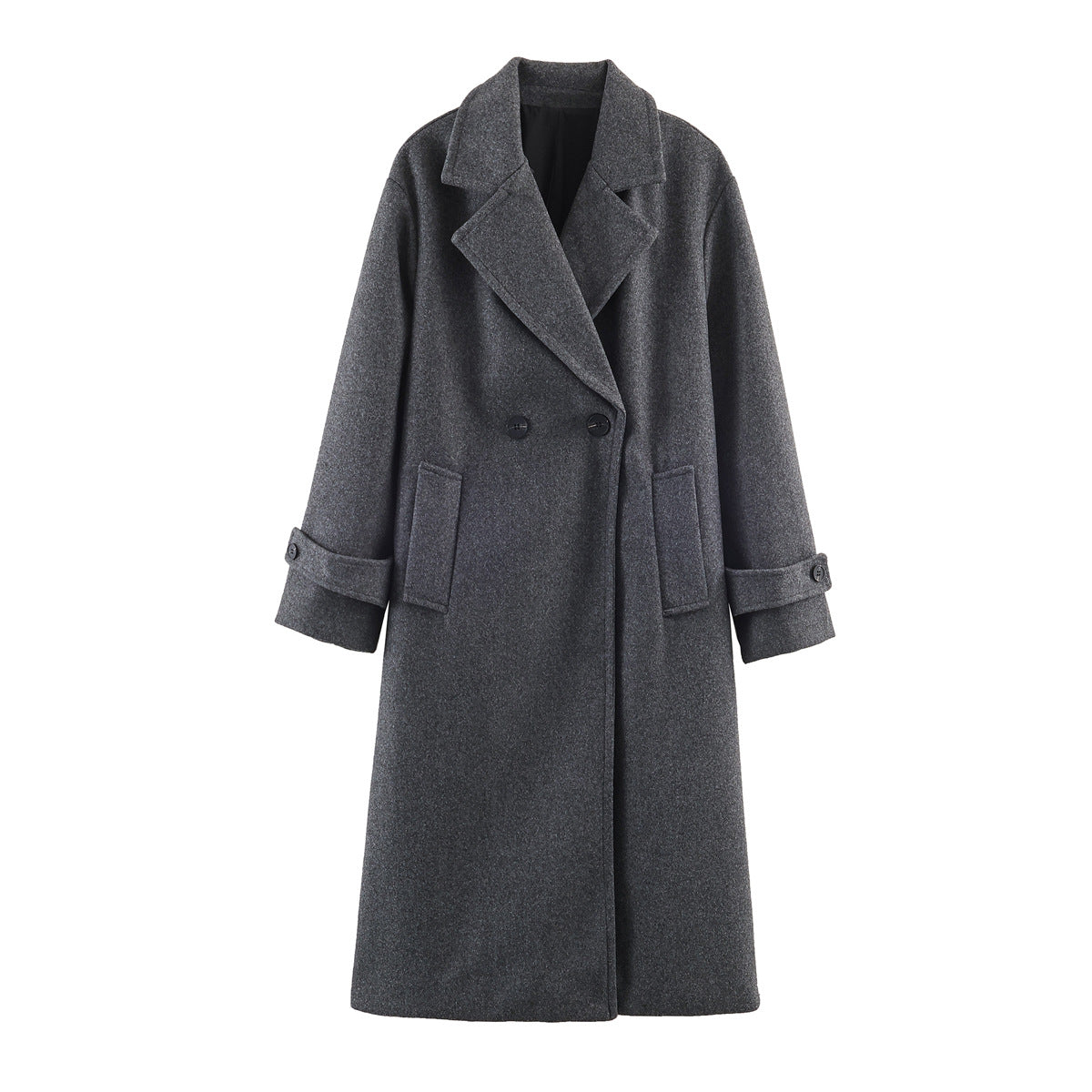 Damen Oversize Mantel mit breitem Revers und Doppelreiher - J&B - 6 - Jasminaboutique.com