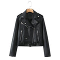 Damen taillierte Bikerjacke mit asymmetrischem Reißverschluss und Taillengürtel - J&B - 7 - Jasminaboutique.com