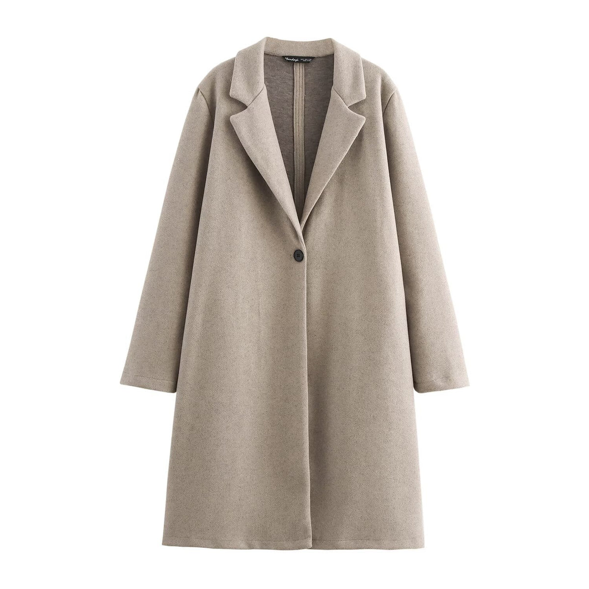 Damen Longline-Mantel mit Reverskragen und Ein-Knopf-Verschluss - J&B - 8 - Jasminaboutique.com