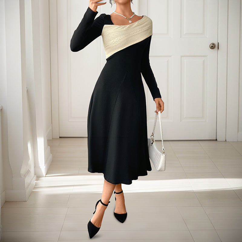Damen Midikleid mit asymmetrischem One-Shoulder-Design und figurbetontem Schnitt - J&B - 2 - Jasminaboutique.com