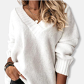 Pullover Damen mit V-Ausschnitt und lockerer Passform - J&B - 1 - Jasminaboutique.com
