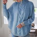 Damen Pullover mit Stehkragen und Zopfmuster - J&B - 9 - Jasminaboutique.com