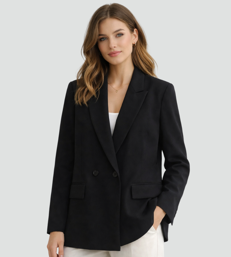 Damen Blazer - Eleganter Schnitt mit doppelter Knopfleiste - J&B - 6 - Jasminaboutique.com