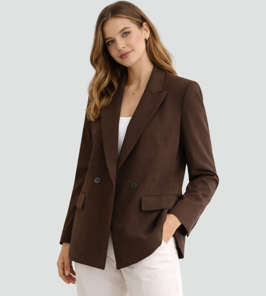 Damen Blazer - Eleganter Schnitt mit doppelter Knopfleiste - J&B - 7 - Jasminaboutique.com