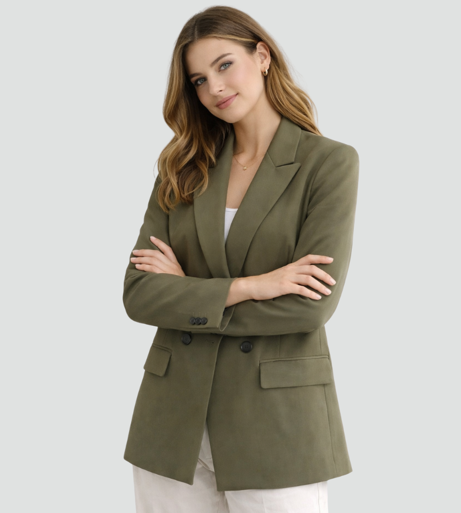 Damen Blazer - Eleganter Schnitt mit doppelter Knopfleiste - J&B - 8 - Jasminaboutique.com
