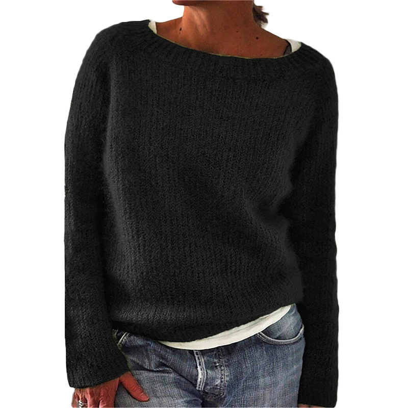 Pullover Damen - Lockere Passform mit weitem Ausschnitt - J&B - 2 - Jasminaboutique.com