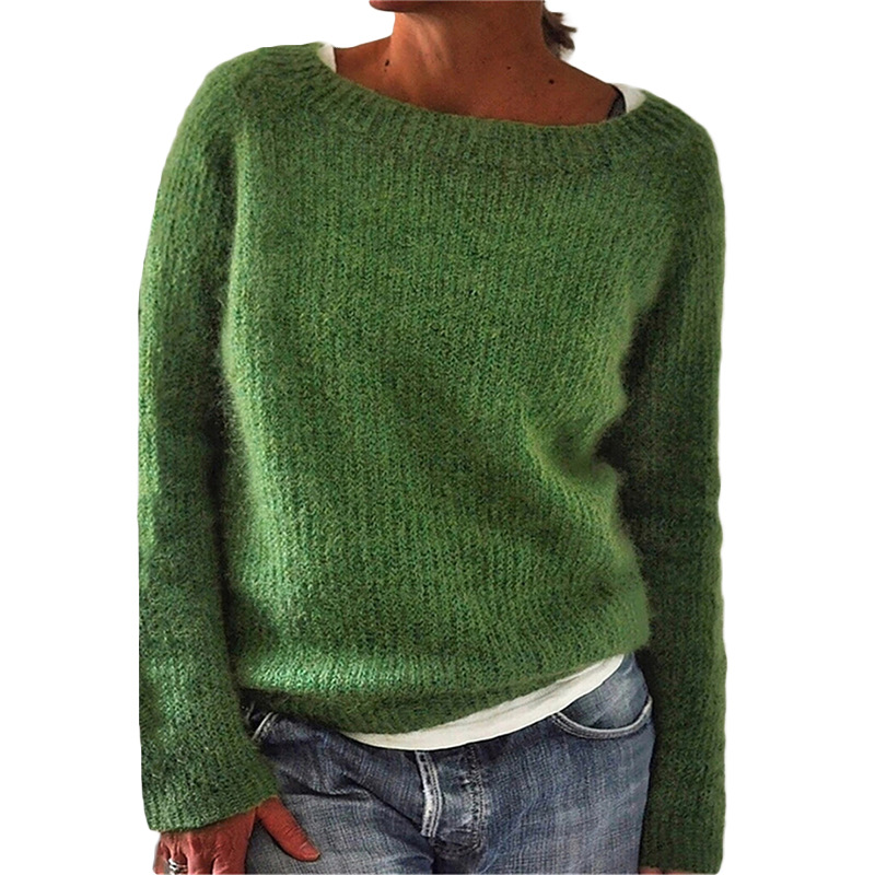 Pullover Damen - Lockere Passform mit weitem Ausschnitt - J&B - 4 - Jasminaboutique.com