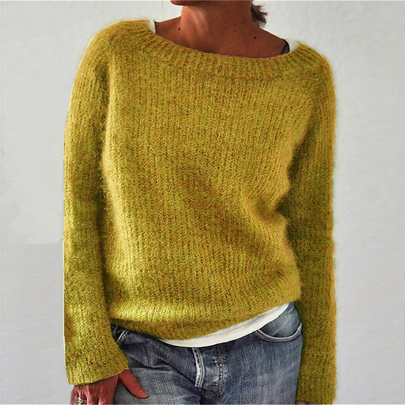 Pullover Damen - Lockere Passform mit weitem Ausschnitt - J&B - 5 - Jasminaboutique.com