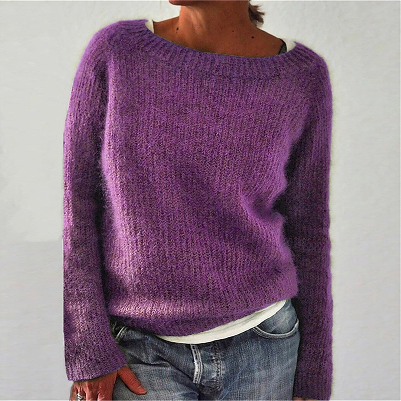 Pullover Damen - Lockere Passform mit weitem Ausschnitt - J&B - 6 - Jasminaboutique.com