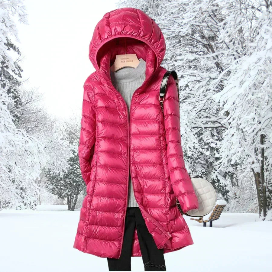 Winterjacke Damen mittellang mit Kapuze und taillierter Passform - J&B - 7 - Jasminaboutique.com